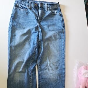 Old Navy Boyfriend Medium Blue Jeans Distressed